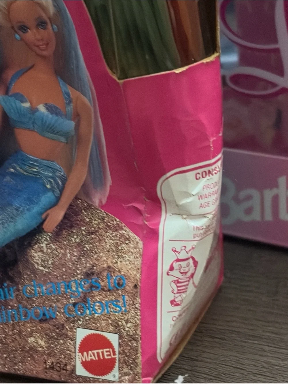 Barbie Mermaid First Edition Mattel Vintage 90's #1434 Changing Color Hair